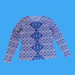 Land’s End Rash Guard UPF Long Sleeve Swim NWOT